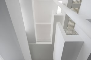 A photo from inside the atrium of the Museu d’Art Contemporani de Barcelona.