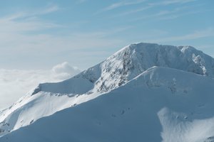 Looking towards the Ben Nevis. In the foreground, the CMD arete can be seen snaking down and across the frame.